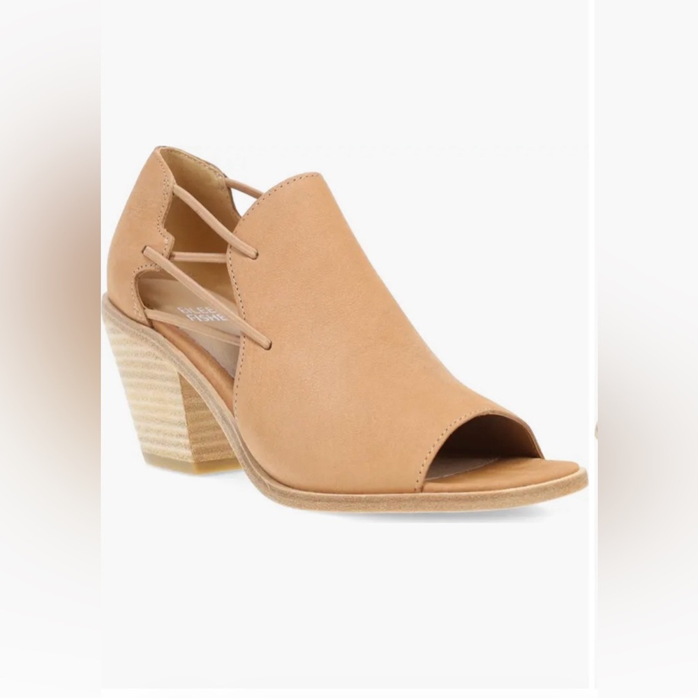 Eileen Fisher Alfie Cutout Blush Women’s Honey Sandal Size 7 NWT